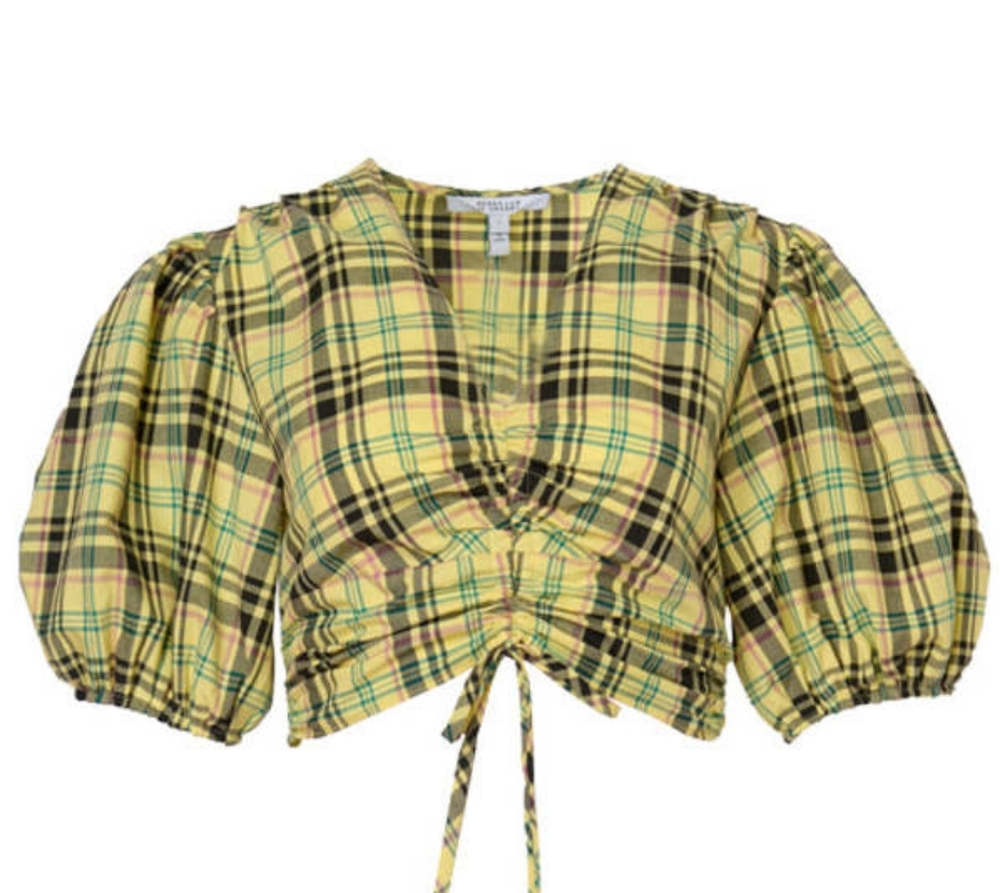 Derek Lam 10 Crosby Bella Ruched Crop Top - Picture 2 of 6